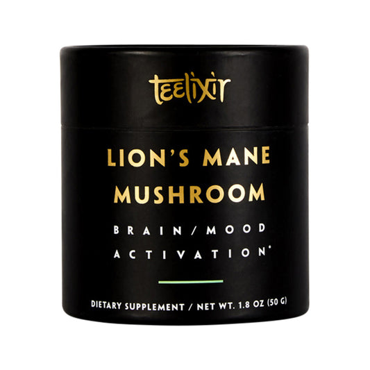 teelixir lions mane mushroom. Brain/mood activation, dietary supplement