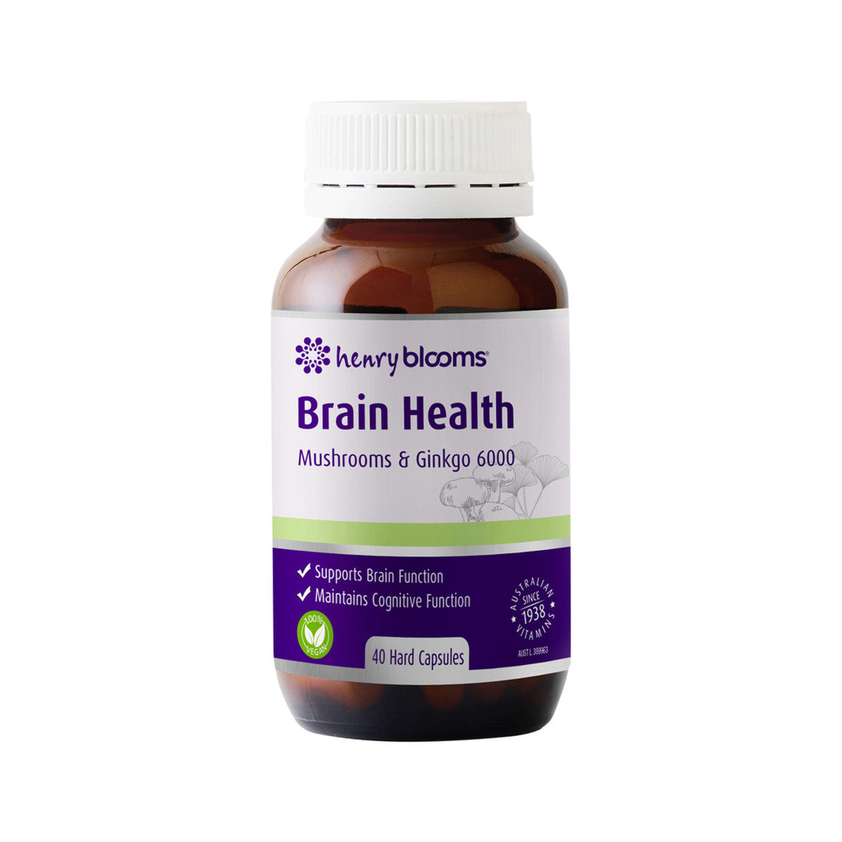 Brain Health (Mushrooms & Gingko 6000) 40c